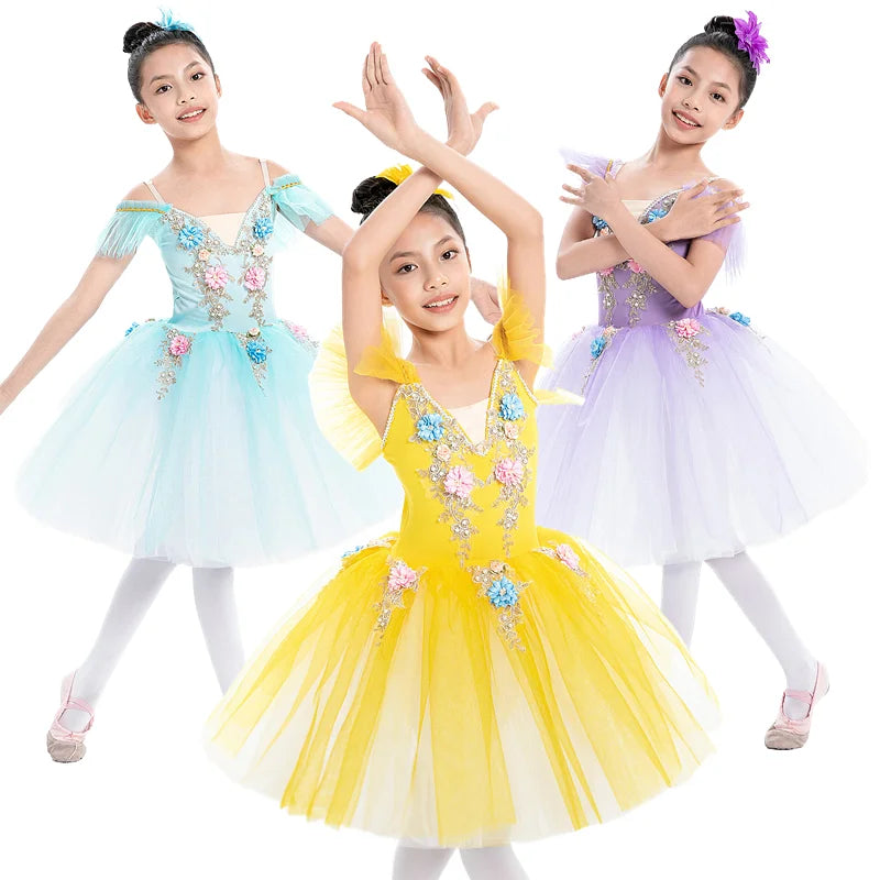 Children's Ballet Skirt, Girls' Dance Skirt, Ballet Performer Clothing, Children's Dance Skirt, Stage Performance Group Clothing