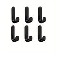 6Pcs Strong Self-Adhesive J-hook Waterproof Adhesive Hanging,Bathroom Towel Key Kitchen