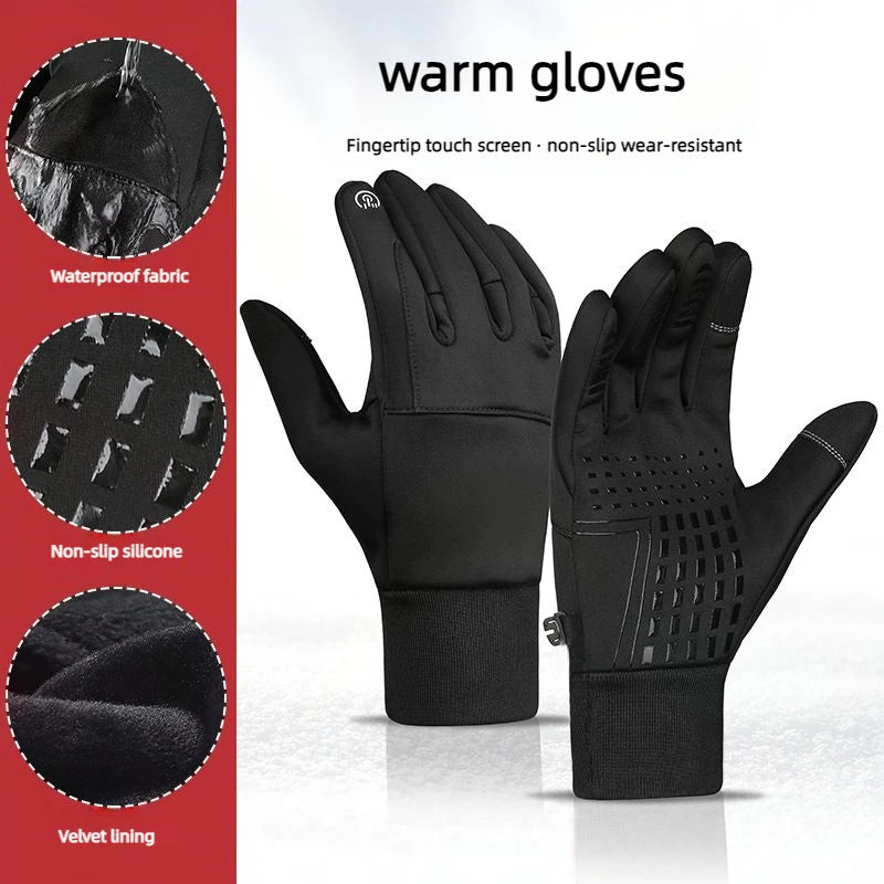 Unisex Thermal Touchscreen Gloves – Warm Fleece Winter Gloves for Running, Skiing and Outdoor Sports
