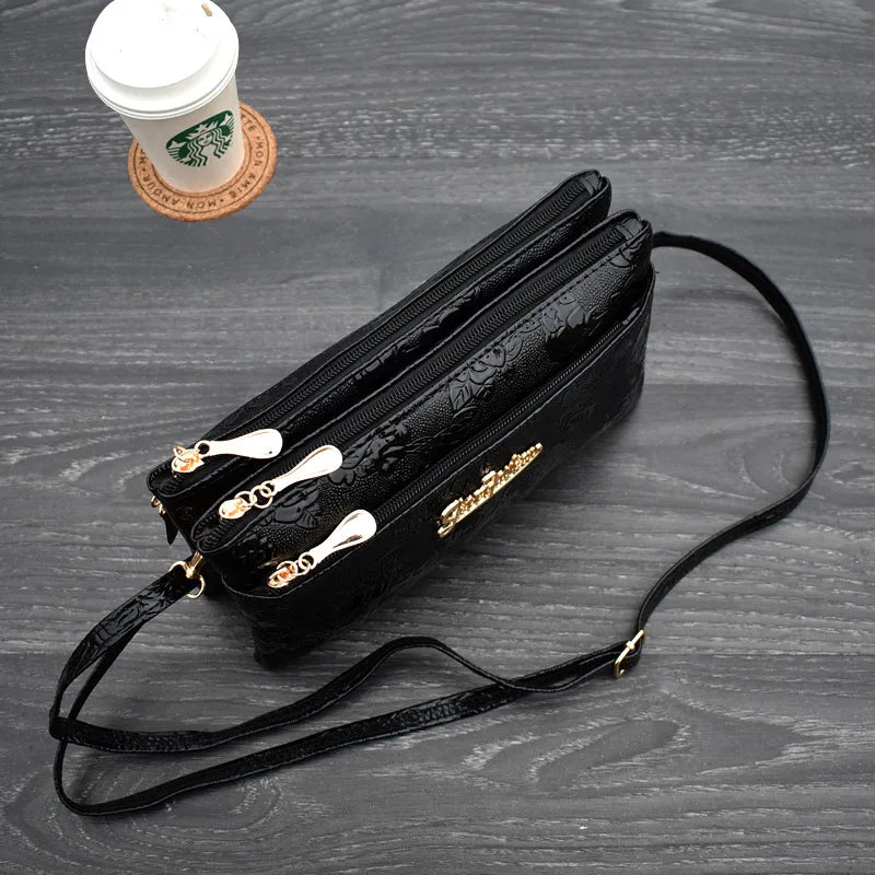 Women's PU Leather Crossbody Bag – Stylish Small Shoulder Messenger Handbag