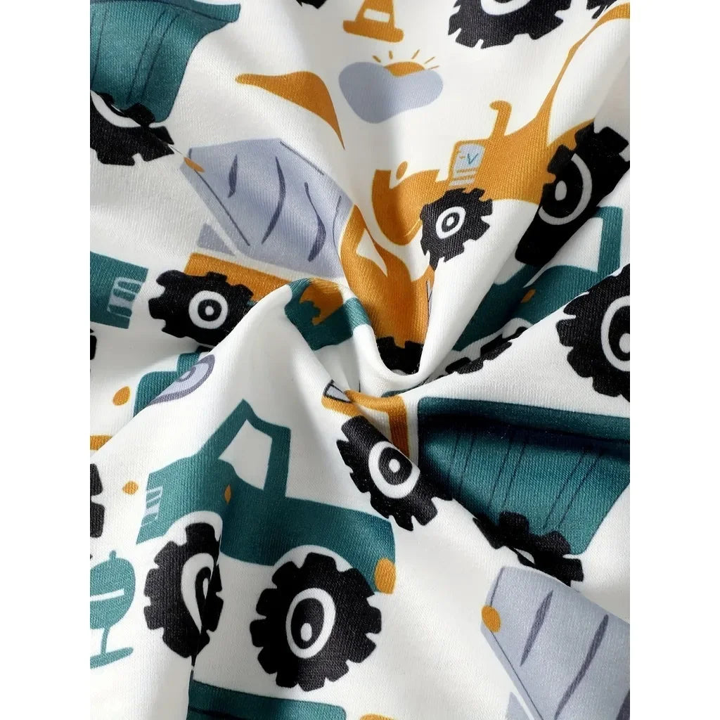 Toddler Boys’ Car Print Sweatshirt – Long-Sleeve Casual Top