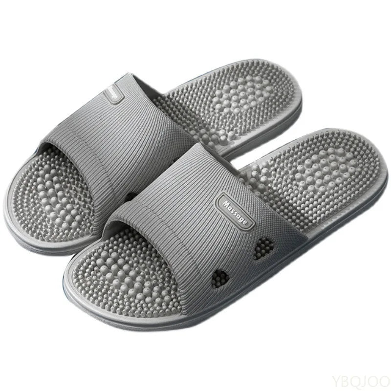 Couple Foot Massage Slippers Bathroom Soft bottom Anti-slip Slides Casual Home Flats Women men Home Relief Feet Shoes Zapatos