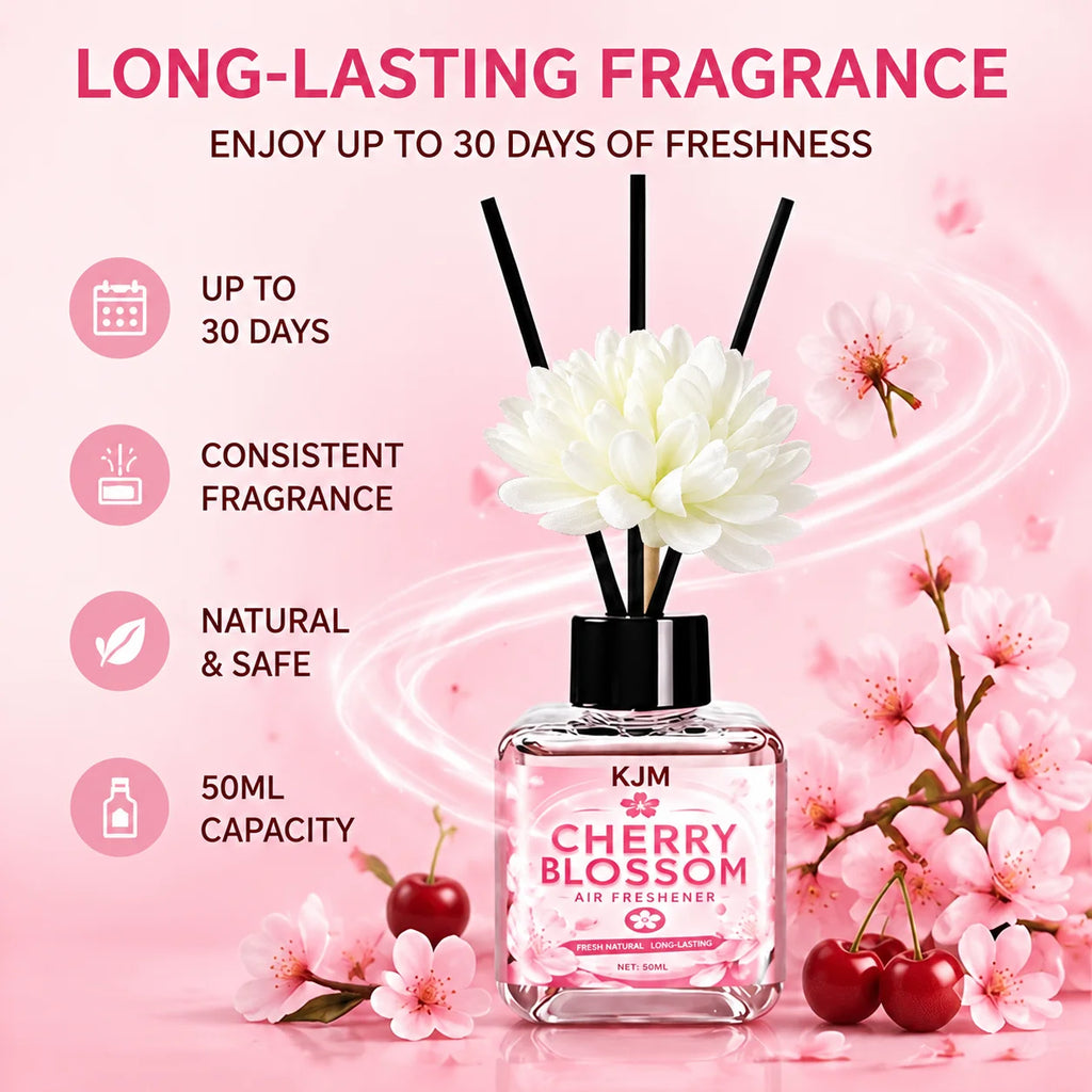 Cherry Blossom Fragrance Diffuser – Long-Lasting Air Freshener for Car and Home