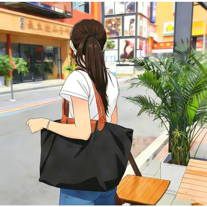 Women's Large-Capacity Fashion Casual Shoulder Bag, Foldable Vintage Multifunction Handbag, Casual Commuting Work Bag