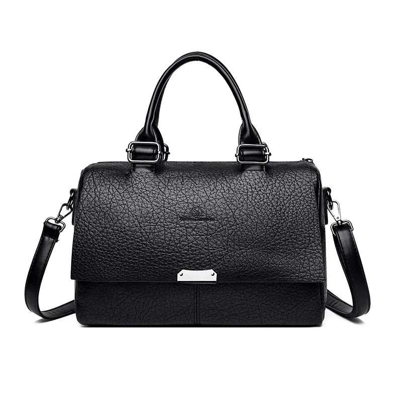 Handbag for Women Vintage Soft PU Leather Shoulder Bag Retro Medium Crossbody Satchel