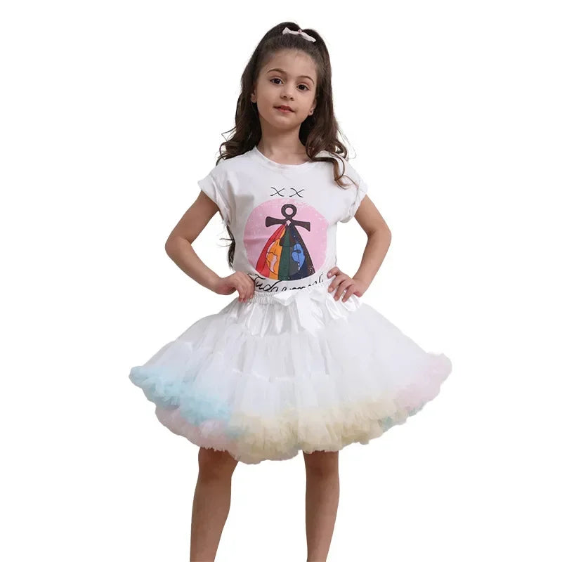 New Girls Tulle Skirt Baby Girl Clothes Tutu Pettiskirt Skirt Girl Clothes Princess Skirts Skirt For 2-15 Years Girls Clothing