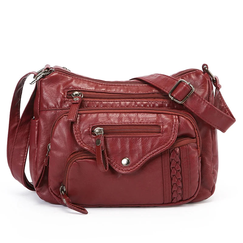Women's Luxury Leather Tote Bag – Casual Designer Shoulder and Crossbody Handbag