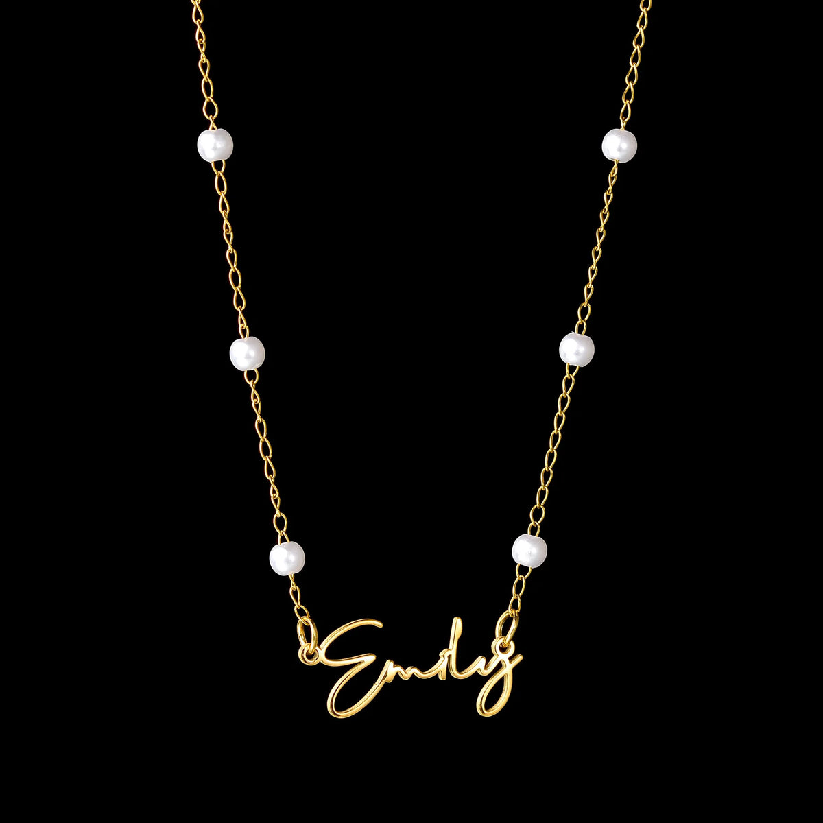 Personalized Name Necklace – Stainless Steel Beaded Snake Chain for Men & Women