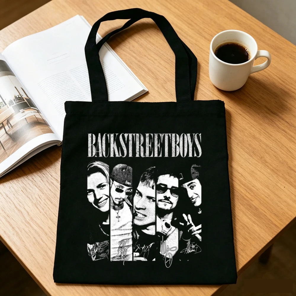 Backstreet Boys tote bag shoulder  foldable sac cabas shopper shopping woman