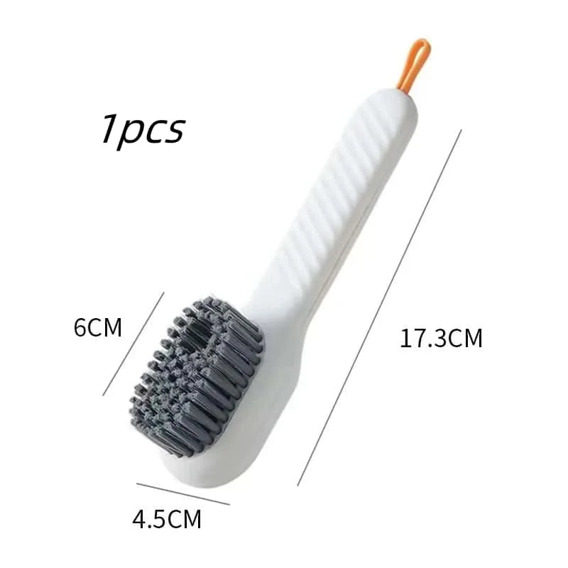 Multi Functional Liquid Added Shoe Brush Household Press Out Liquid For Washing Shoes Shoe Brush Tool Press Type Soft Fur Clo