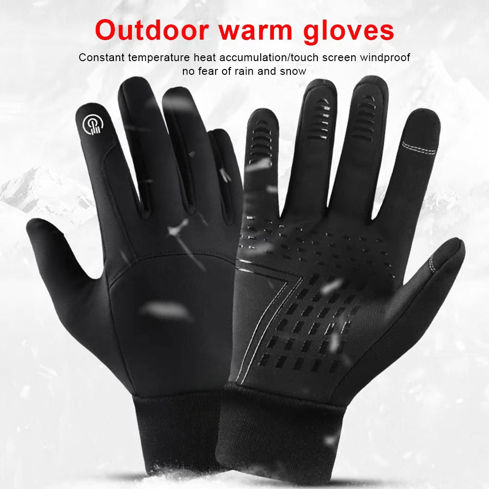 Unisex Thermal Touchscreen Gloves – Warm Fleece Winter Gloves for Running, Skiing and Outdoor Sports