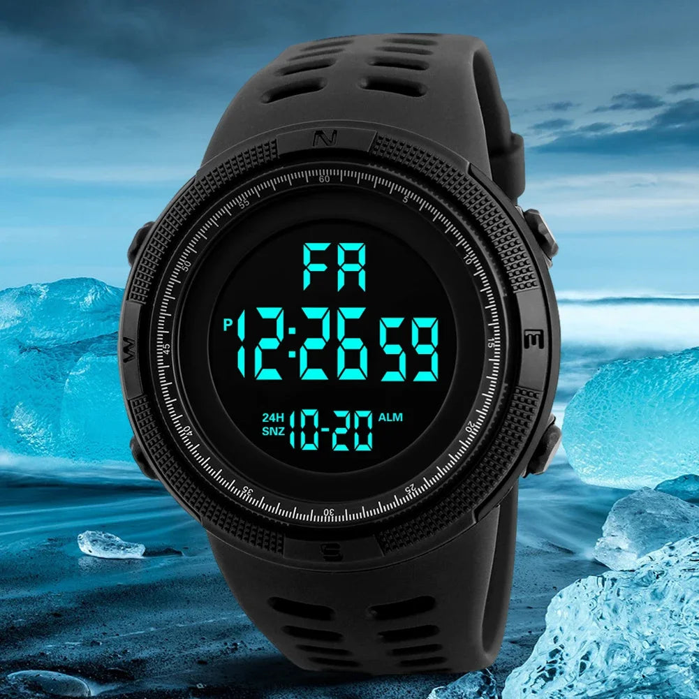 Electronic Watch For Mens Military Sports Watches Luminous Multifunction LED Digital Wristwatch for man kids Boy Student Teen
