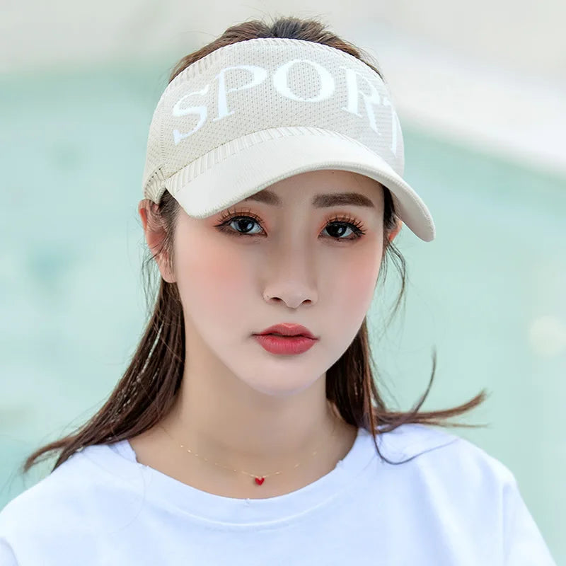 Unisex Knitted Visor Beanie Hat – Striped Winter Cap with Plush Lining