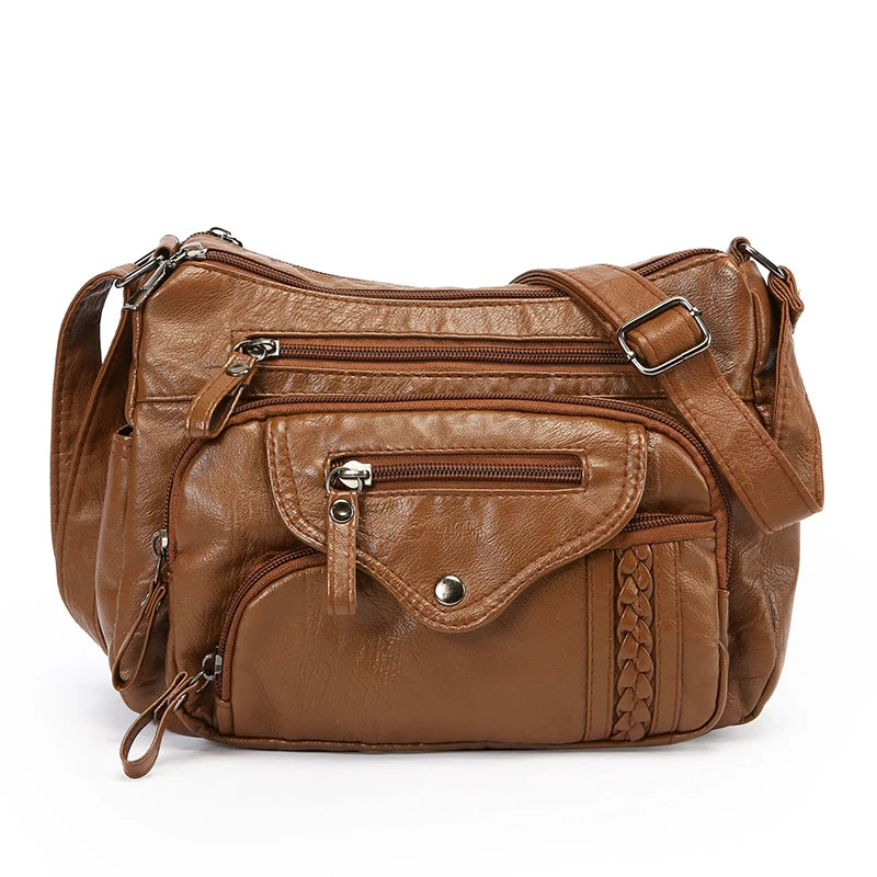 Women's Luxury Leather Tote Bag – Casual Designer Shoulder and Crossbody Handbag