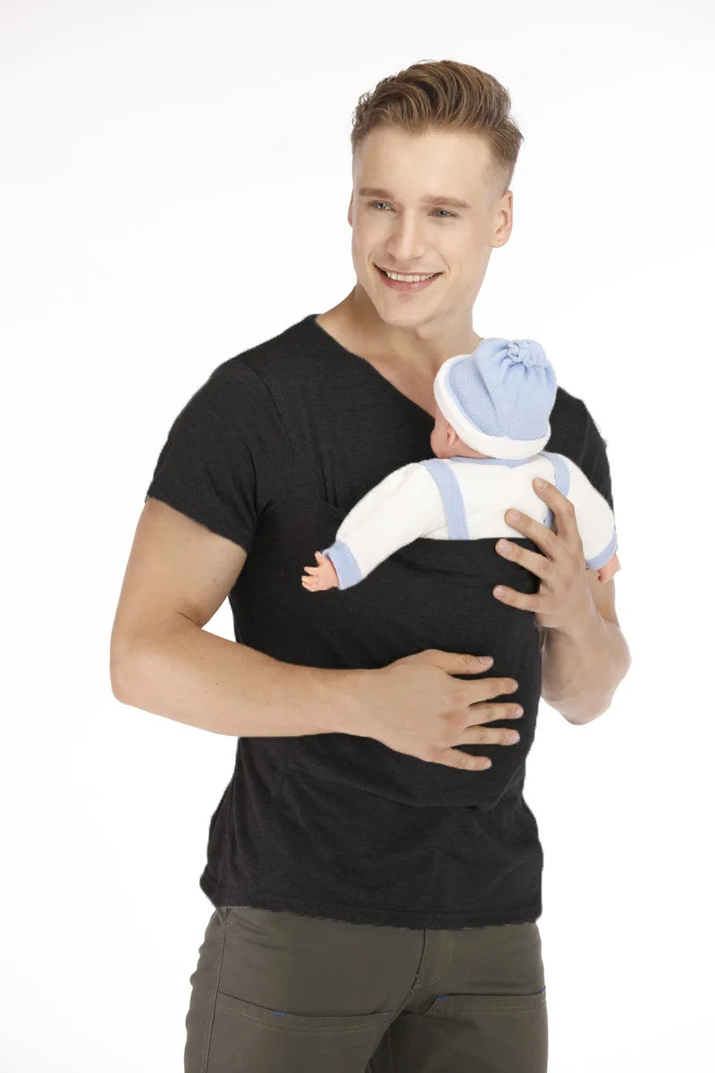 Summer Parent-Child Clothing Multifunction Kangaroo Dad Kangaroo Mom Comfort T-Shirt Vest Hold Baby Clothes Women's Clothing