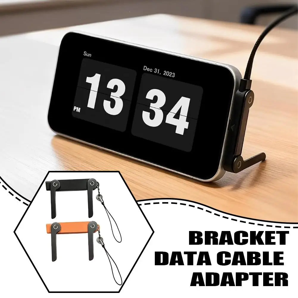 240W Detachable 2 in 1 USB Type C Flat Quick Charger Cable Kick Cable Foldable Stand Fast Adapter Portable for Desktop Use