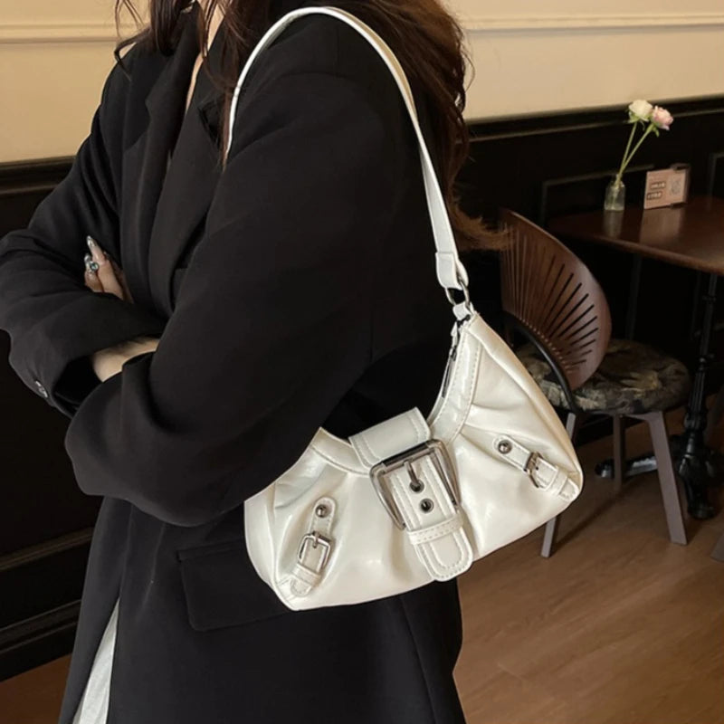 Women's Leather Tote Bag – Casual Zipper Shoulder Handbag