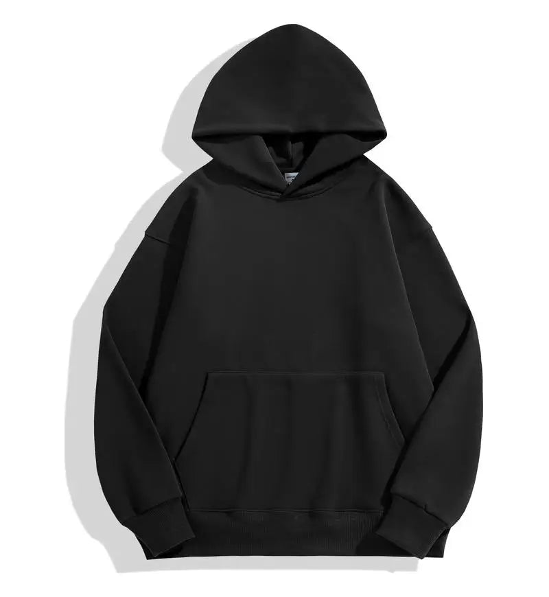 Men's 500 GSM Heavyweight Hoodie – Thick Cotton Pullover Sweatshirt with Custom Logo