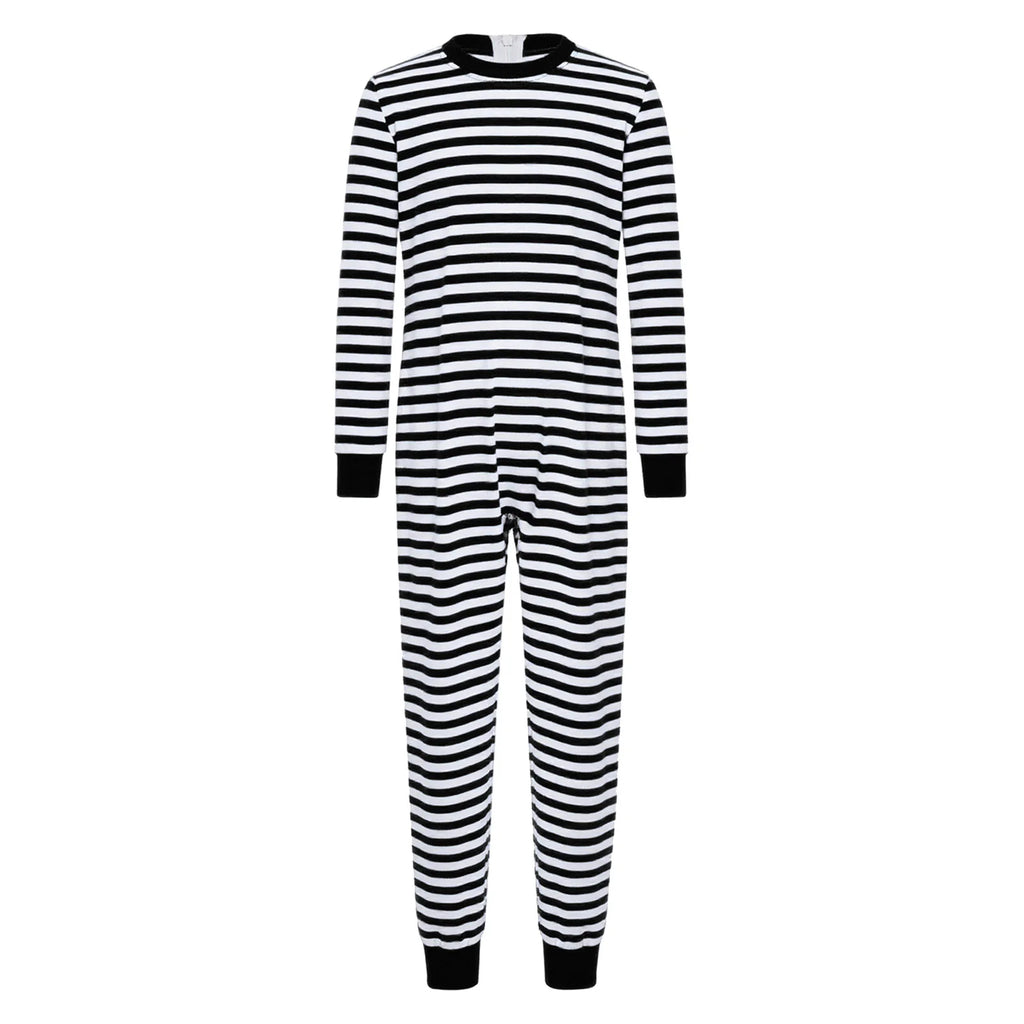 Children Special Needs Adaptive Clothing Long Sleeve Anti-Strip Back Zipper Striped Rompers Boys Girls Wearing All Day Jumpsuit