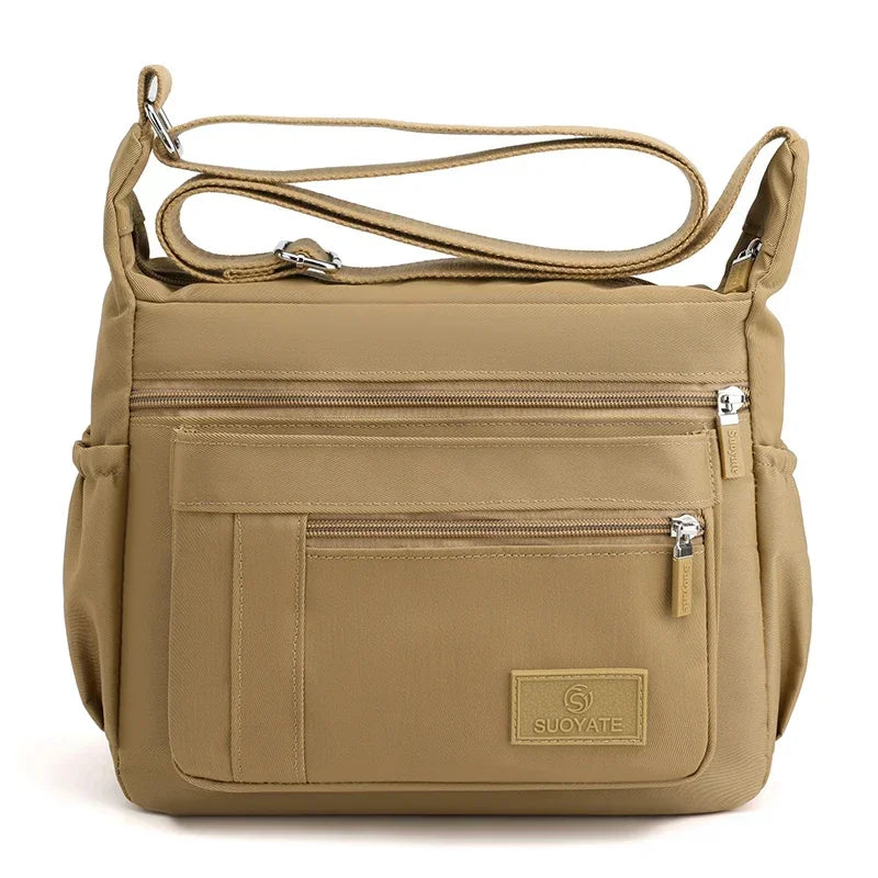 Women's Waterproof Nylon Crossbody Bag – Lightweight Shoulder Messenger Bag