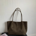 Women's Autumn New Suede Commuter Versatile Large Capacity Tote Bag Casual Simple Shoulder Bag Fashion Commuter Crossbody Bag