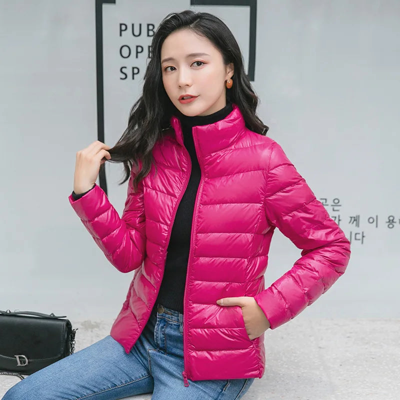 Women’s Lightweight Packable Puffer Jacket – Short Casual Quilted Coat