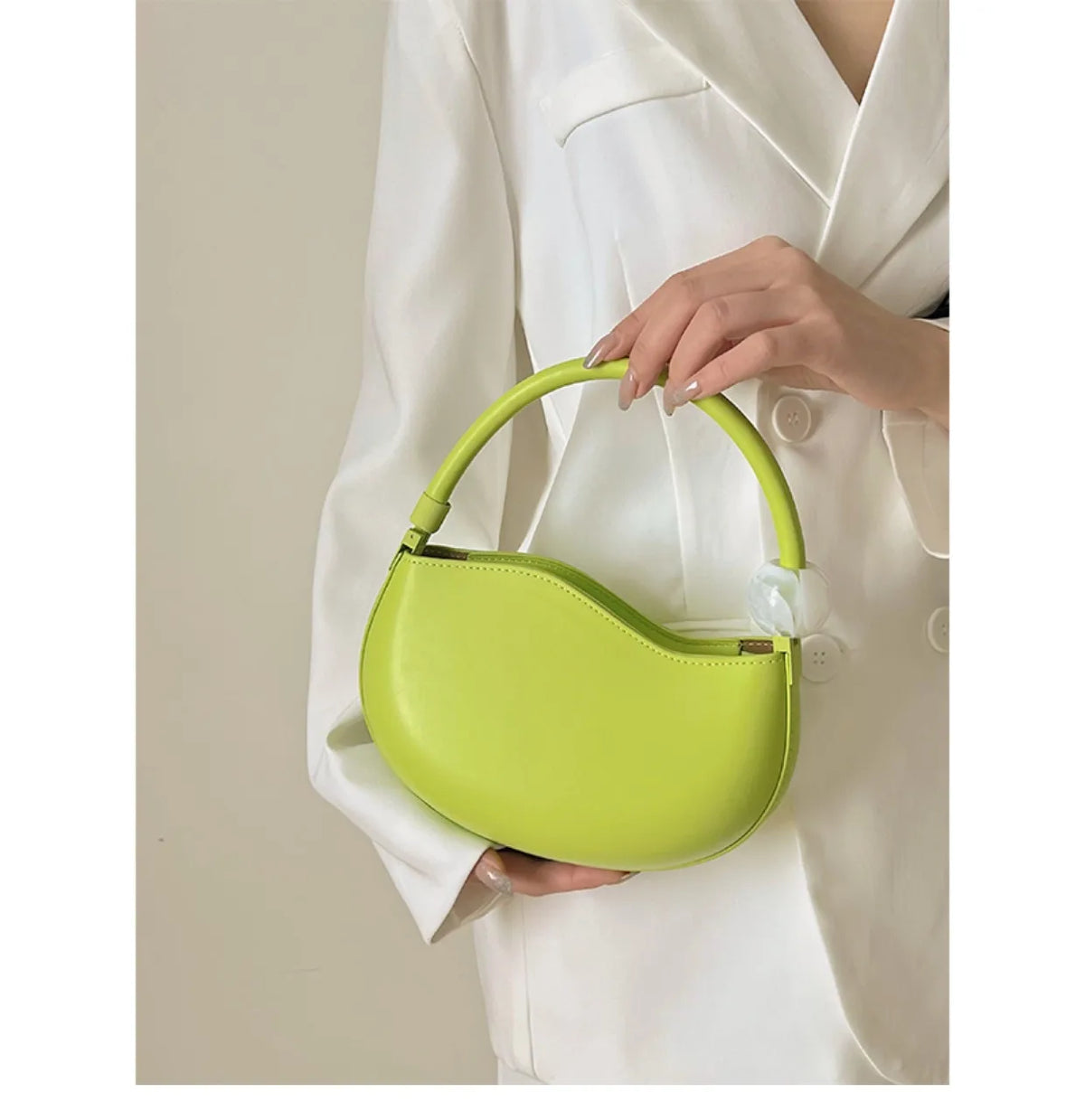 Senior Sense Women Hand Bag 2023 New Fashionable Niche Design Bag Casual Simple Solid Color Sweet Shoulder Crossbody Bag
