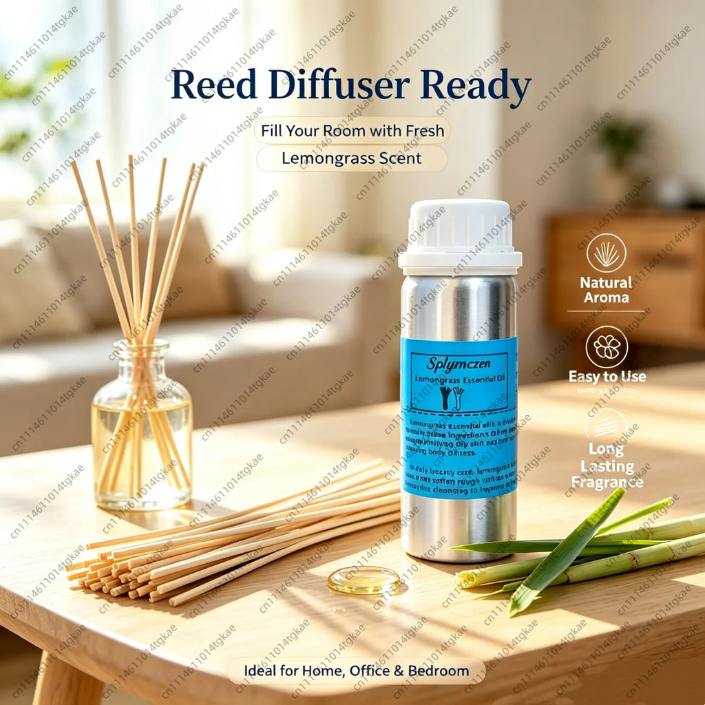 Natural Lemongrass Fragrance Essential Oil Multi-use Scent Oil for Reed Diffuser DIY Candle Soap Hotel Home Aroma Diffusing
