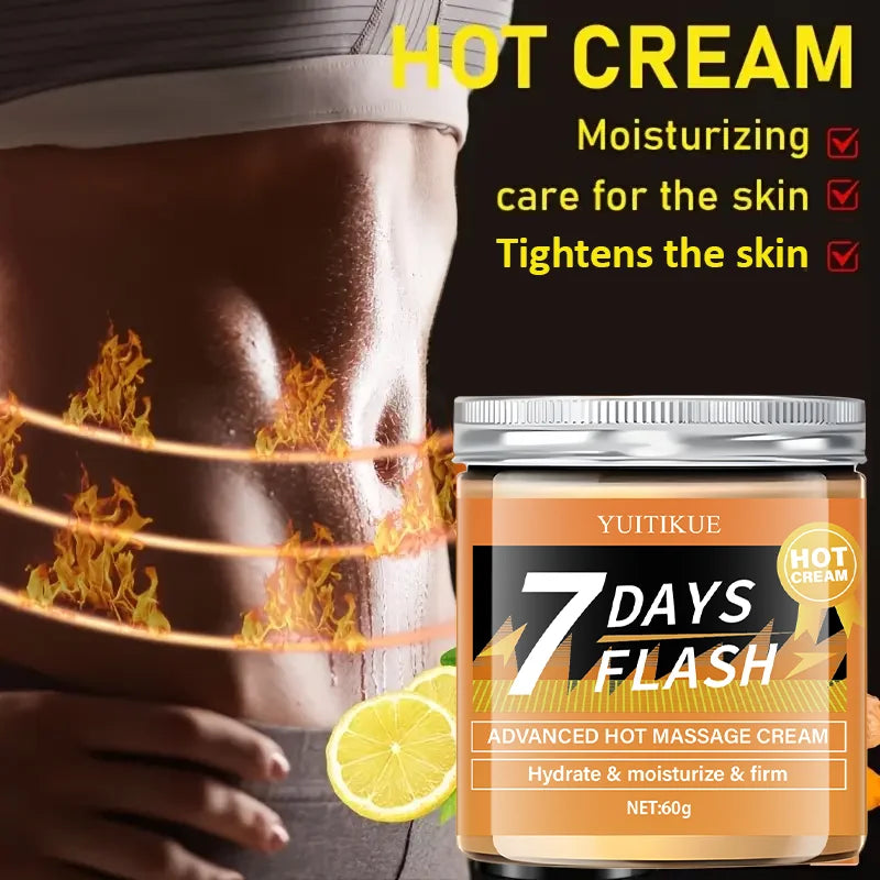 60g Hot Massage Cream - Suitable for building muscles, body moisturizer, suitable for thighs, legs, abdomen, arms and buttocks,