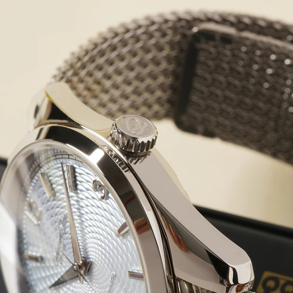 【Escapement Time】Automatic Mechanical Watch Miyota 8315 Light blue dial Sapphire 60 hours of power