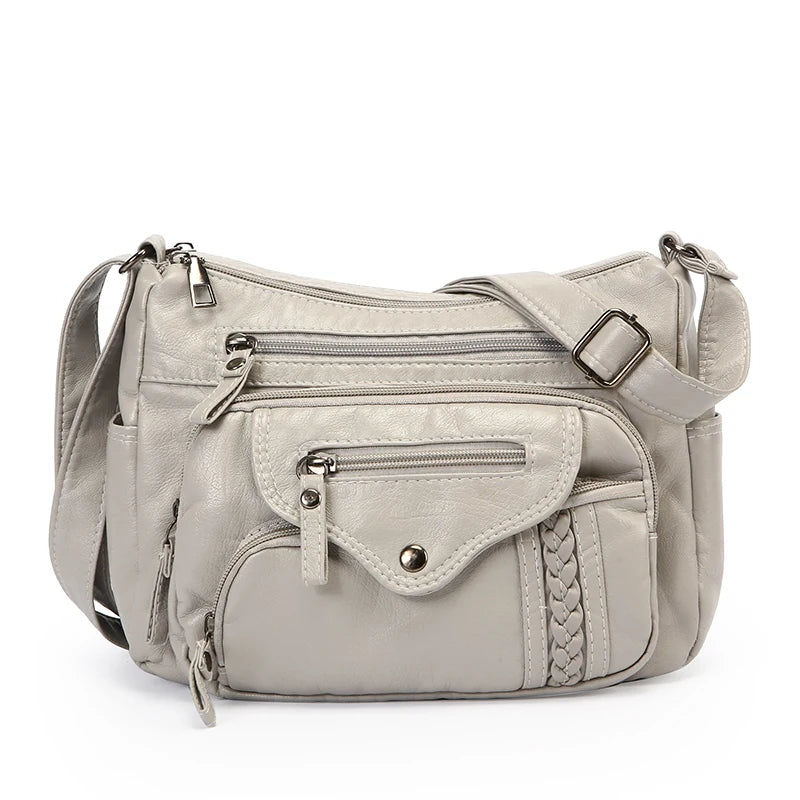Women's Luxury Leather Tote Bag – Casual Designer Shoulder and Crossbody Handbag