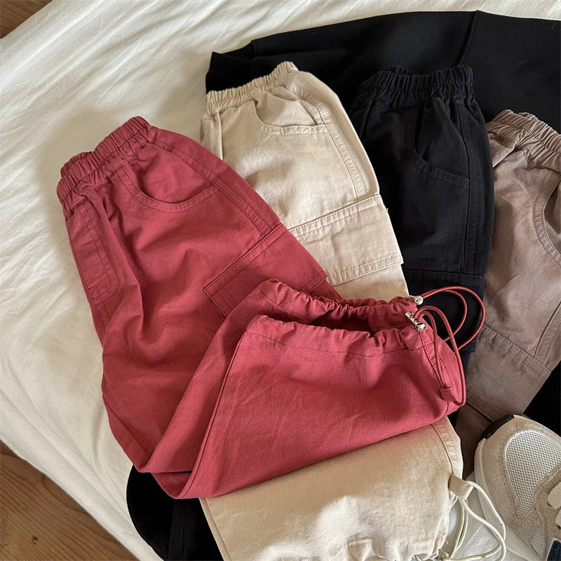 Kids’ Wide-Leg Cargo Pants – Casual Trousers for Boys and Girls