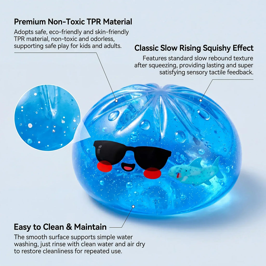 New Glitter Dumpling Colorful Simulation Steamed Bun Decompression Toy for Anxiety Squishes Stress Balls 2026 Viral Fidget Toy