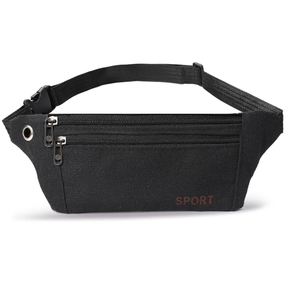 Multi-Pockets Fanny Pack Pouch Bag Women/Men Waist Packs Hip Purse Satchel Canvas Belt Bags Casual Wallet