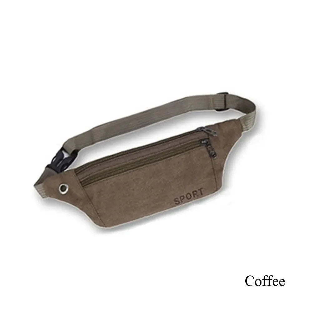 Multi-Pockets Fanny Pack Pouch Bag Women/Men Waist Packs Hip Purse Satchel Canvas Belt Bags Casual Wallet