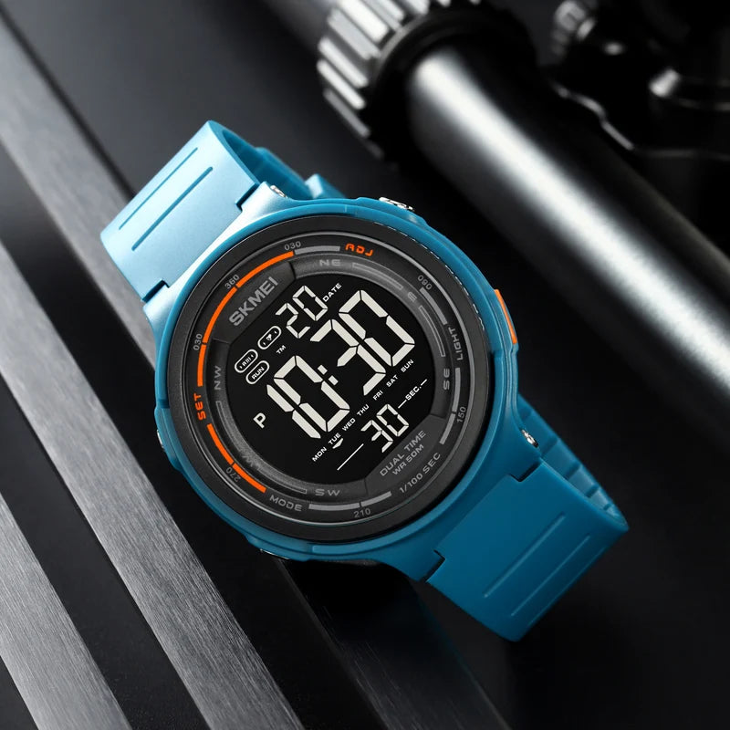 SKMEI 1841 Countdown 5Bar Waterproof Men's Electronic Watch Men's Clock Watch Digital Montre Homme Men's Military Sports Watch