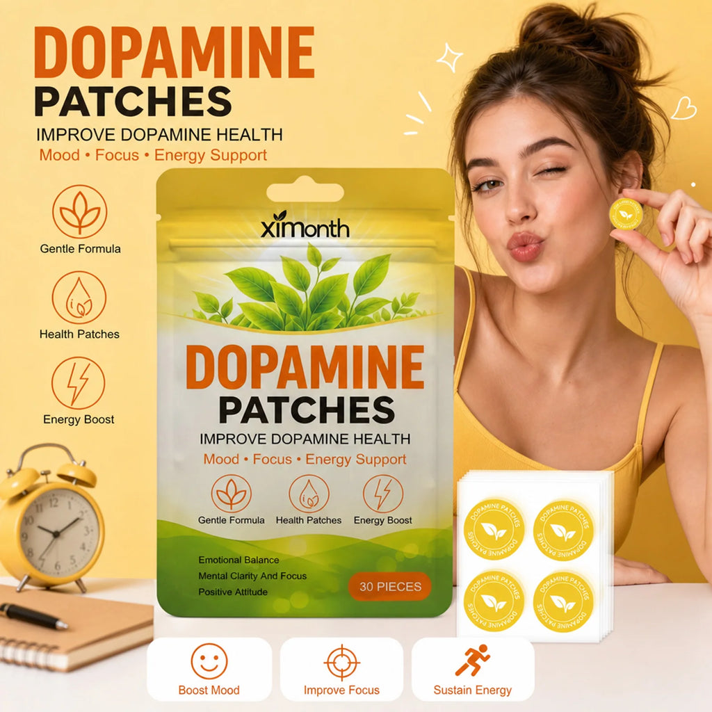Dopamine Patches Mild Convenient Boosts Positive Mood Mental Clarity Long Lasting Daily Work Study Use