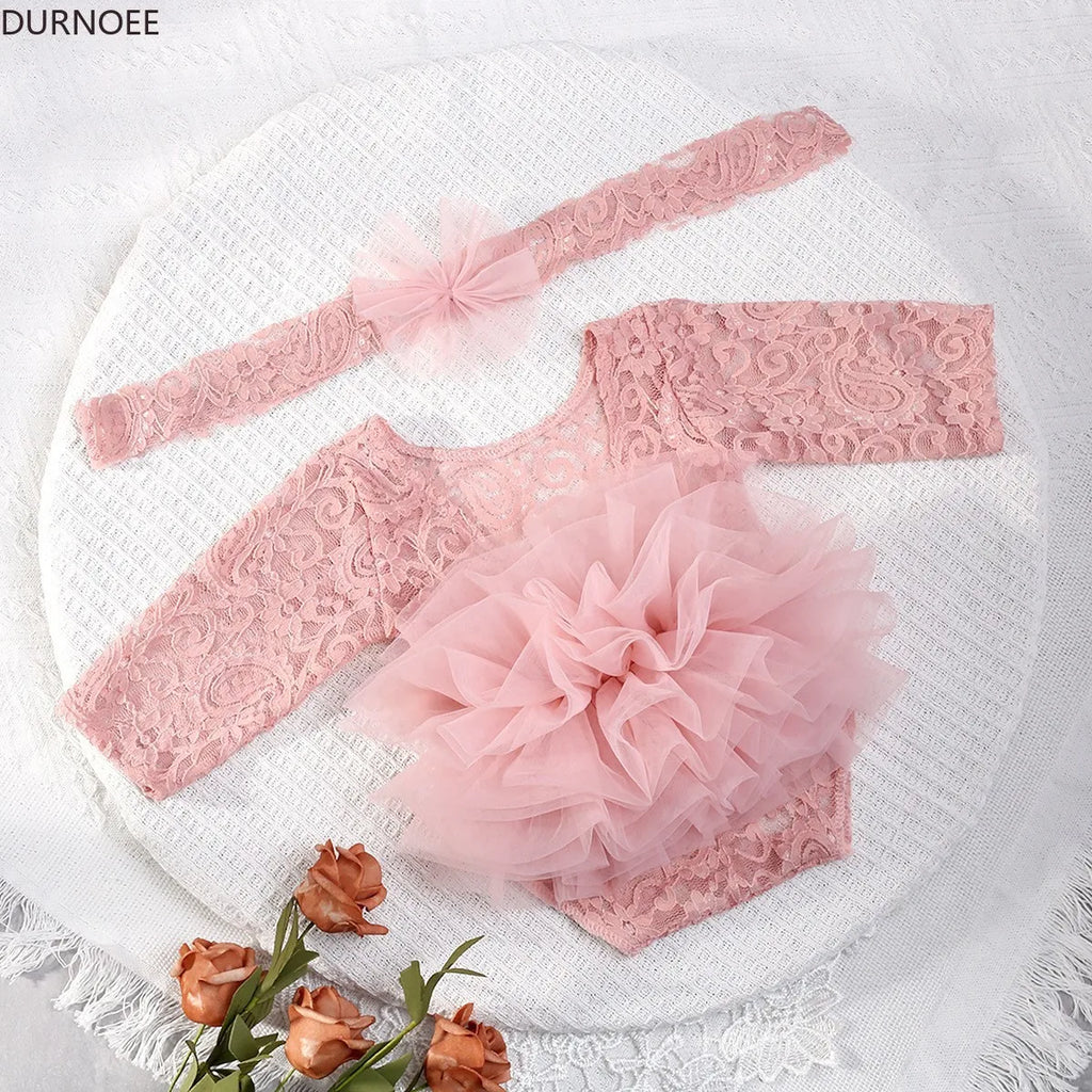 Baby Tutu Dress Newborn Photography Outfit  Lace Girl Princess Dress Romper Baby Gifts Photo Shooting Clothing
