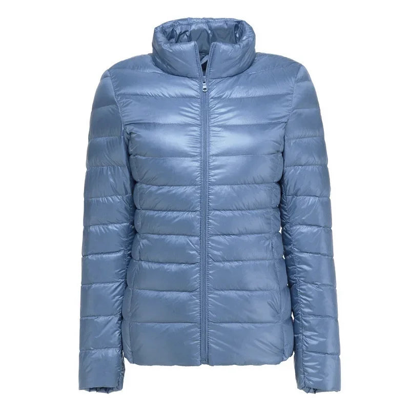 UZZDSS Women's Lightweight Hooded Down Jacket – 90% White Duck Down, Autumn Winter Coat