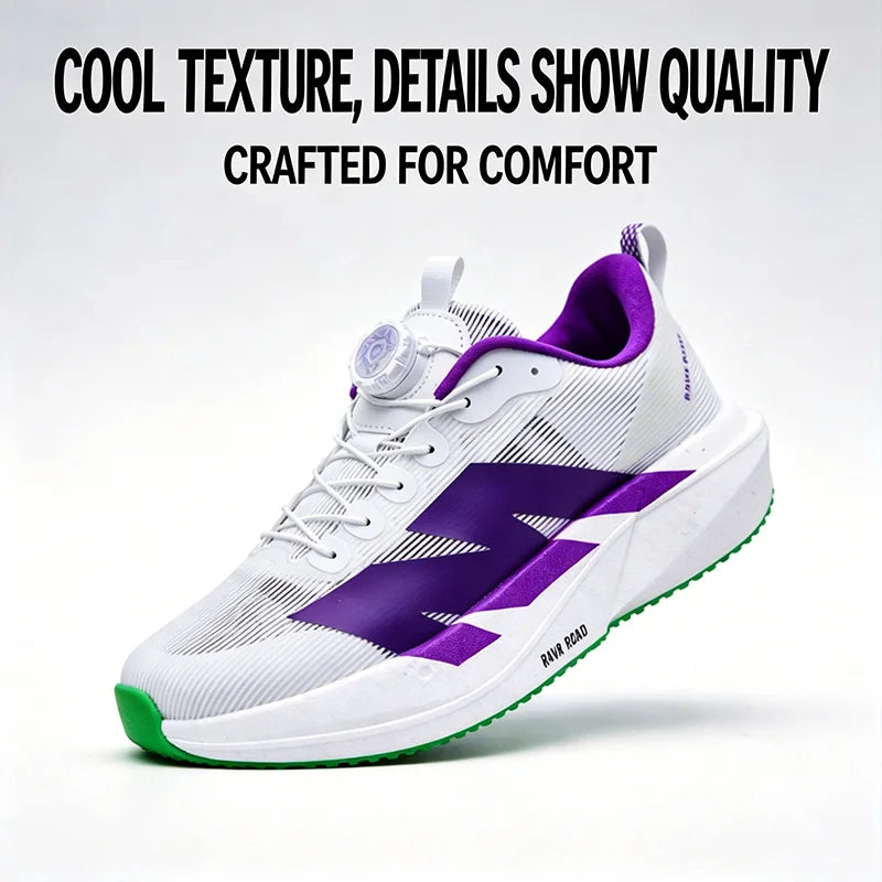 New Men's Carbon Plate Sneakers Outdoor Soft Sole Air Cushion Mesh Sports Running Shoes Light Nonskid Casual Couple Tennis Shoes