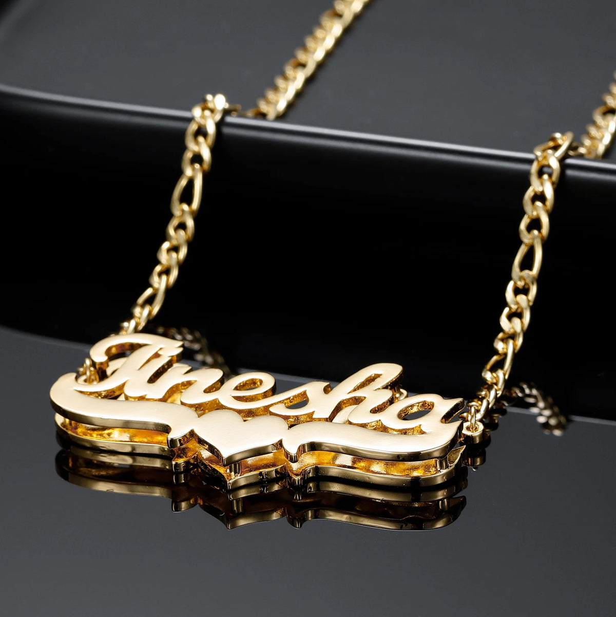 Personalized Double Name Necklace – Custom Stainless Steel Hip-Hop Pendant