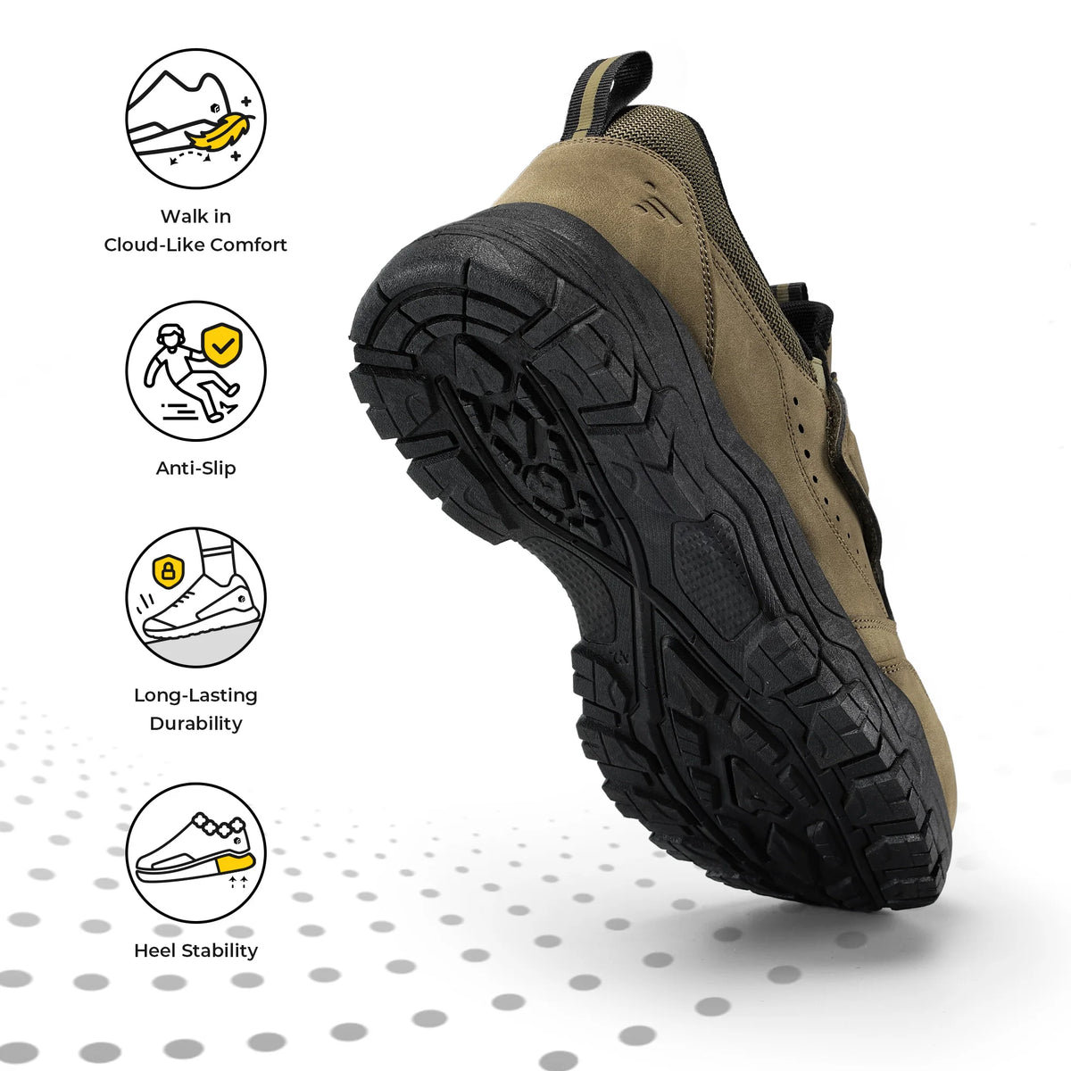 FitVille Mens Loafers Non Slip Walking Flats Breathable Outdoor Slip on Casual Shoes for Male Work Office Driving Sneakers