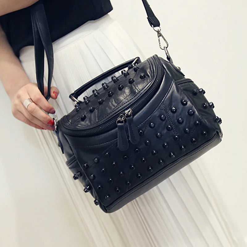 Women's Genuine Sheepskin Leather Shoulder Bag – Luxury Messenger Handbag