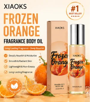 Women's Orange-Scented Roll-On Perfume, Elegant Citrus Fragrance, Light and Natural Scent, Unique and Refreshing, Increases the Attention from the Opposite Sex. Selected Perfume Ingredients, Alcohol-Free, Mild and Non-Irritat