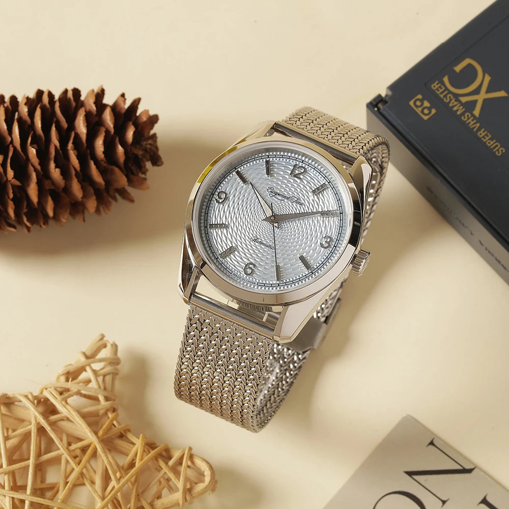 【Escapement Time】Automatic Mechanical Watch Miyota 8315 Light blue dial Sapphire 60 hours of power