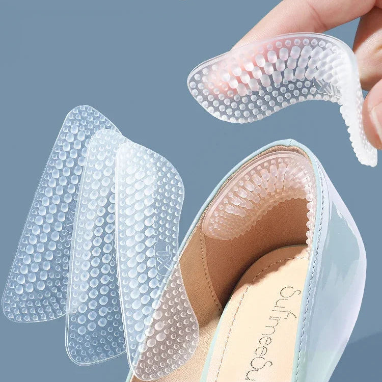 Upgrade Silicone Heel Stickers Heels Grips for Women Men Anti Slip Heel Cushions Non-Slip Inserts Pads Foot Heel Care Protector