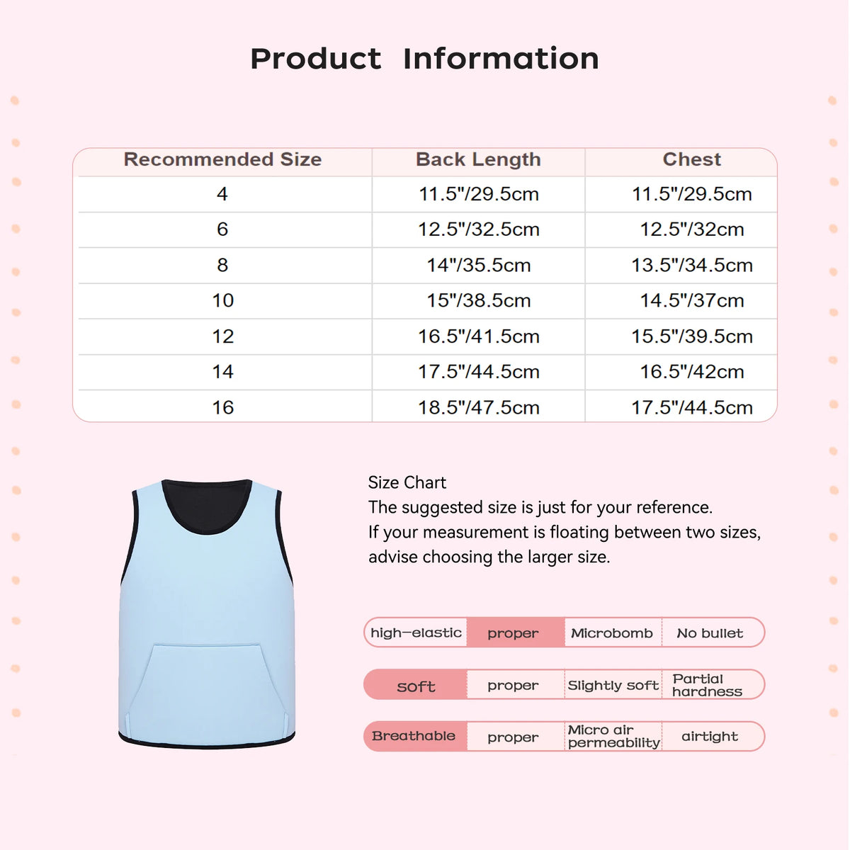 Weighted Vest Kids Boys Girls Special Needs Adaptive Clothing Adjustable Fastener Sensory Compression Vest for Autism ADHD SPD