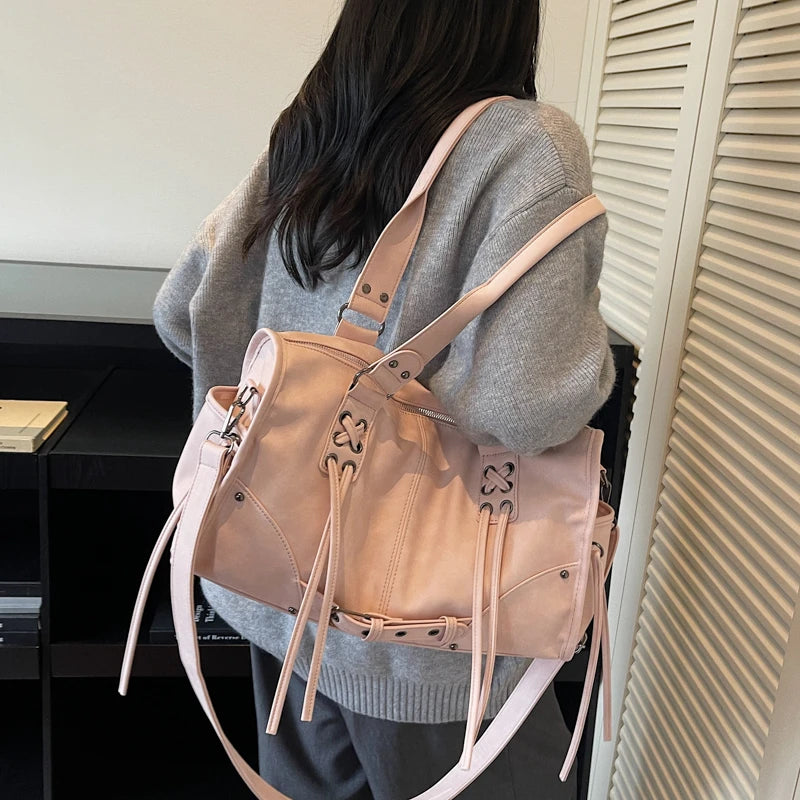 High Quality Women PU Leather Handbags Tote Bags Large Capacity Ladies Shoulder Messenger Bags for Women Casual Big Shopping Bag