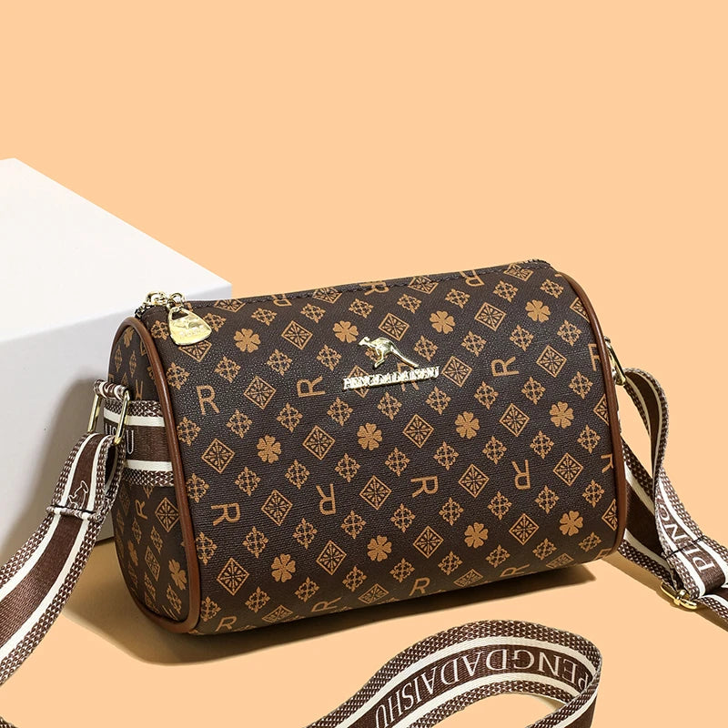 Women's Bag New Alphabet Print Shoulder Bag Fashion Retro Pillow Bag High-End Crossbody Bag Trendy