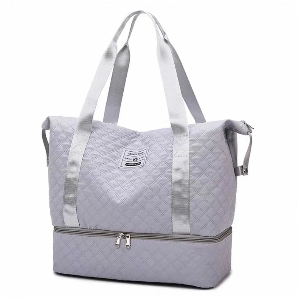 Women's Foldable Vintage Tote Bag – Large-Capacity Shoulder Bag for Work and Travel